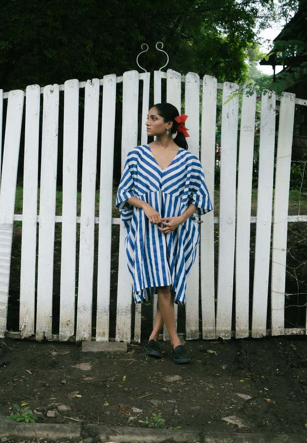 IKKIVI Kylo Kaftan Dress - Blue