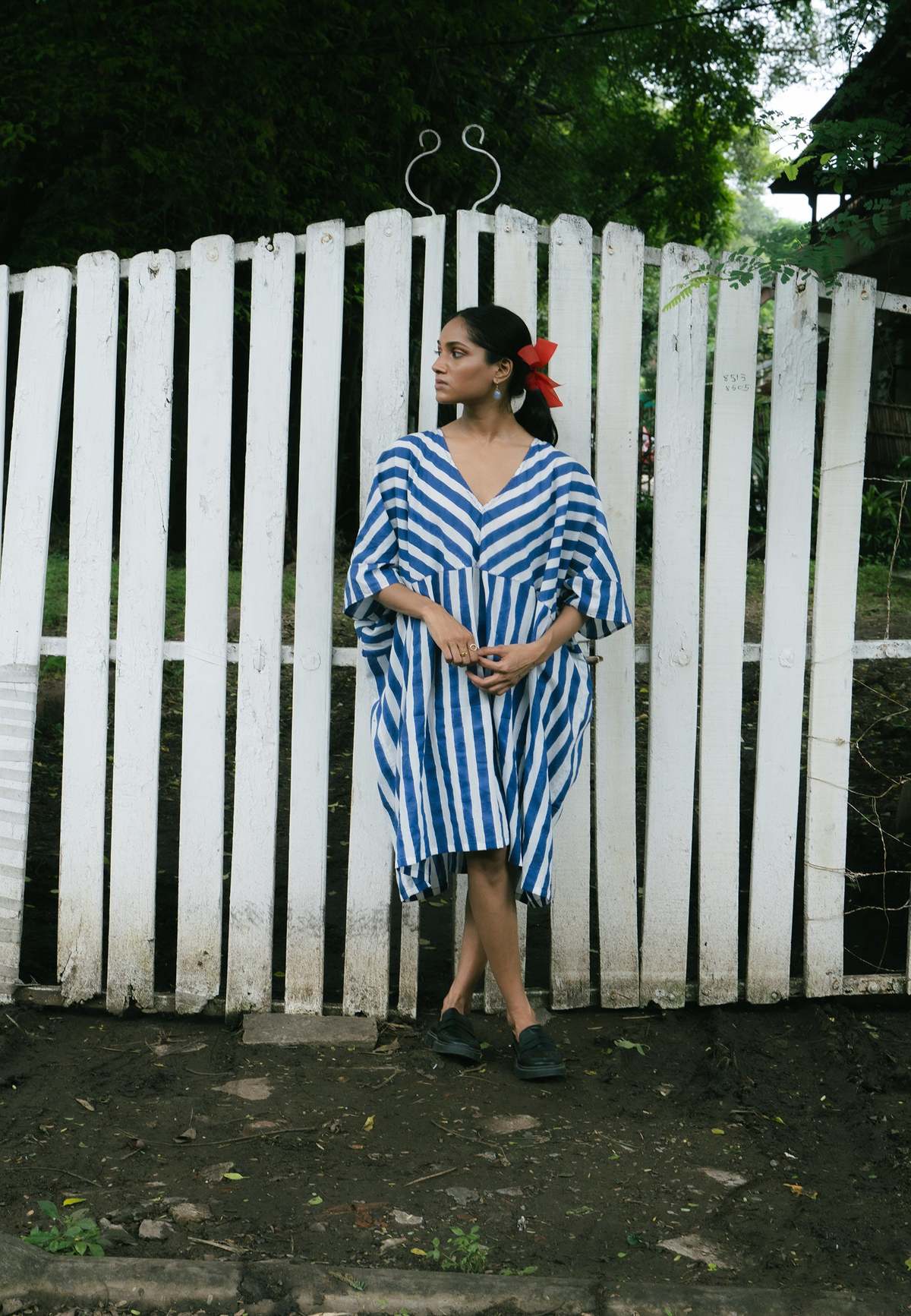 IKKIVI Kylo Kaftan Dress - Blue - Image 9 of 11