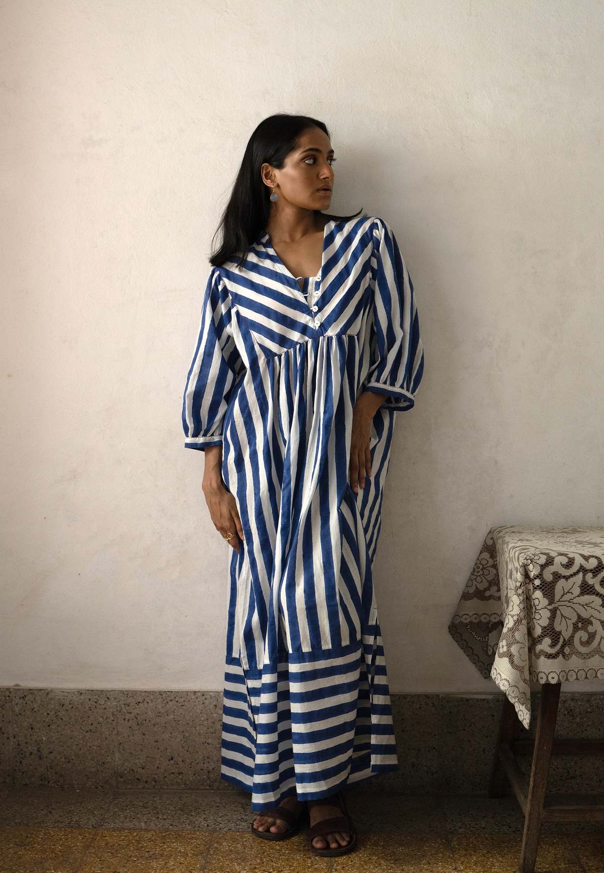 IKKIVI Nidar Tea Dress - Blue - Image 1 of 10