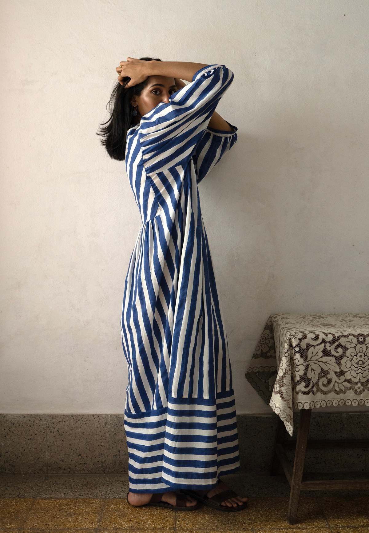 IKKIVI Nidar Tea Dress - Blue - Image 2 of 10