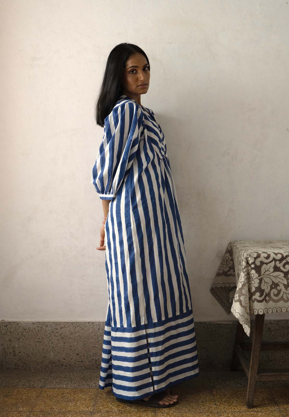 IKKIVI Nidar Tea Dress - Blue - Image 5 of 10