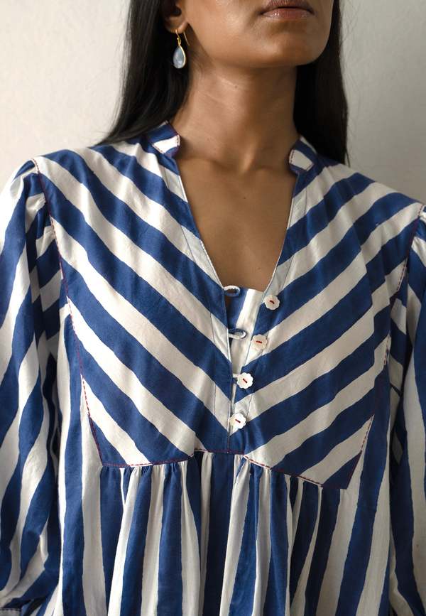 IKKIVI Nidar Tea Dress - Blue