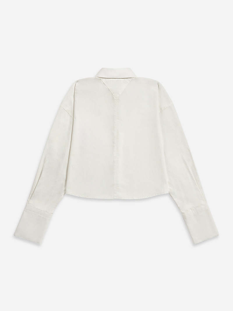 Future Classics Split Sleeves Cropped Shirt - Off White