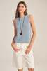 Velvet by Graham & Spencer Seretta Knit Tank Top - Stream - Thumbnail 2