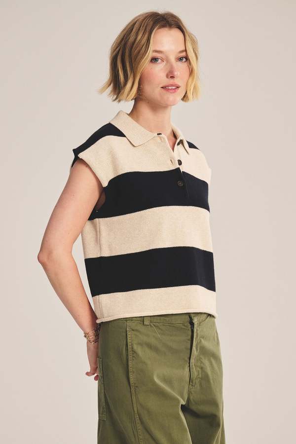 Velvet by Graham & Spencer Zoella Knit Polo Top