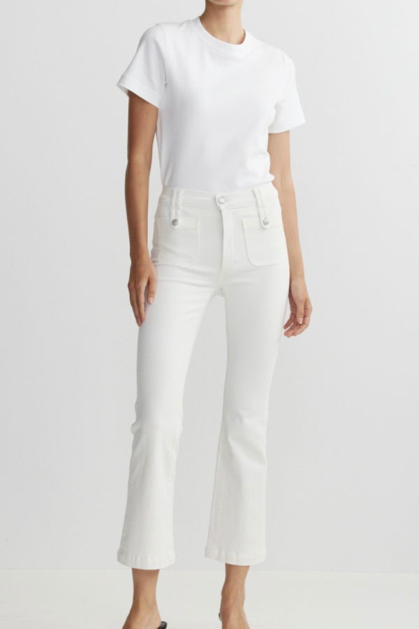 DL 1961 Bridget Boot Instasculpt Crop Jeans - Porcelain