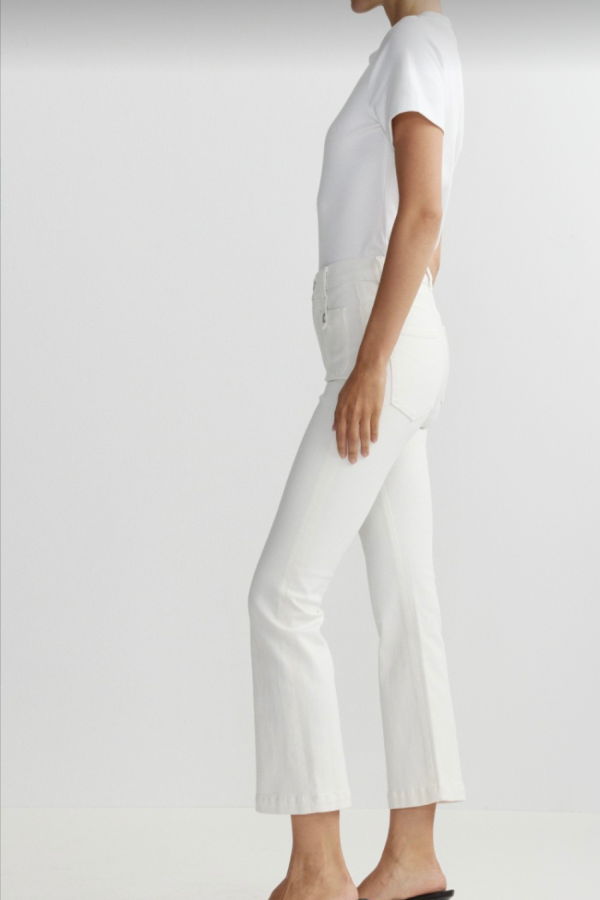 DL 1961 Bridget Boot Instasculpt Crop Jeans - Porcelain