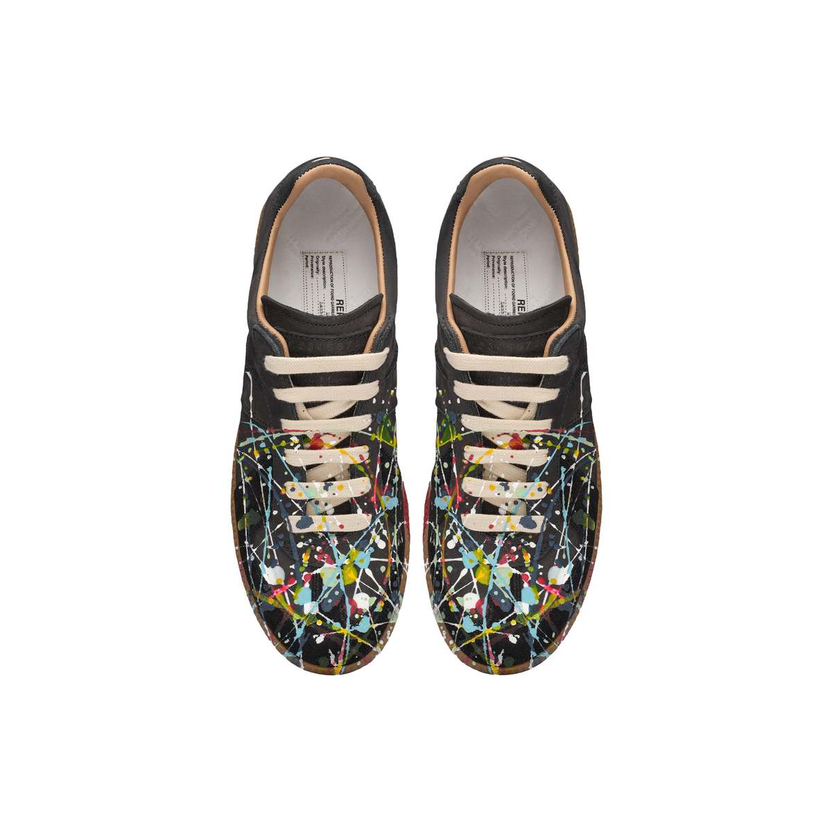 Maison Margiela Paint Replica Sneakers - Black - Image 2 of 3