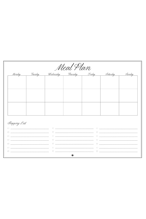 Sønderhaus Classic Meal Planner