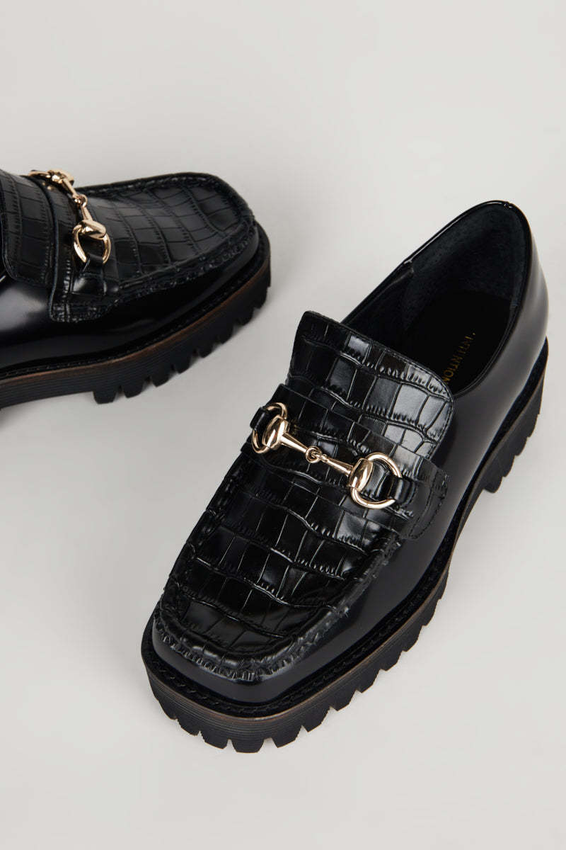 "INTENTIONALLY __________." HK-2 CROC LUG SOLE LOAFER - Multi