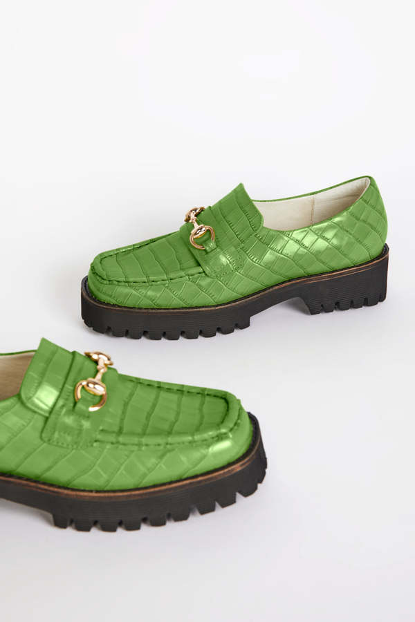 "INTENTIONALLY __________." HK-2 CROC LUG SOLE LOAFER - Multi