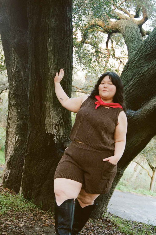 Noble Braided Knit Shorts - Chocolate