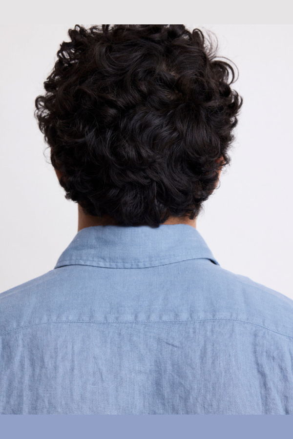 Hartford Paul Linen Shirt - Bleach Blue