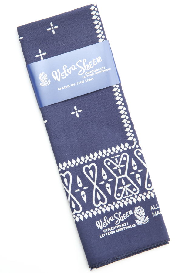 Velva Sheen Cross Bandana - Navy