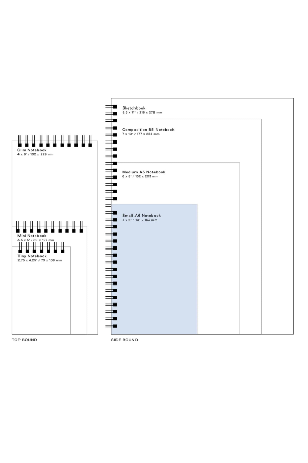 Mog Sierra Small A6 Notebook with Ruled Pages Notebook