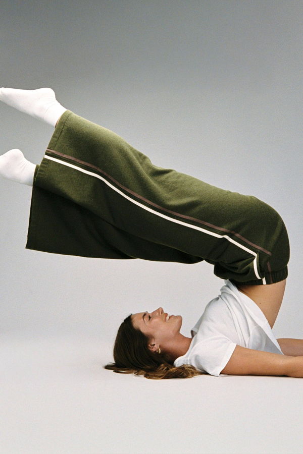 LA RELAXED Olive Fleece Track Pant