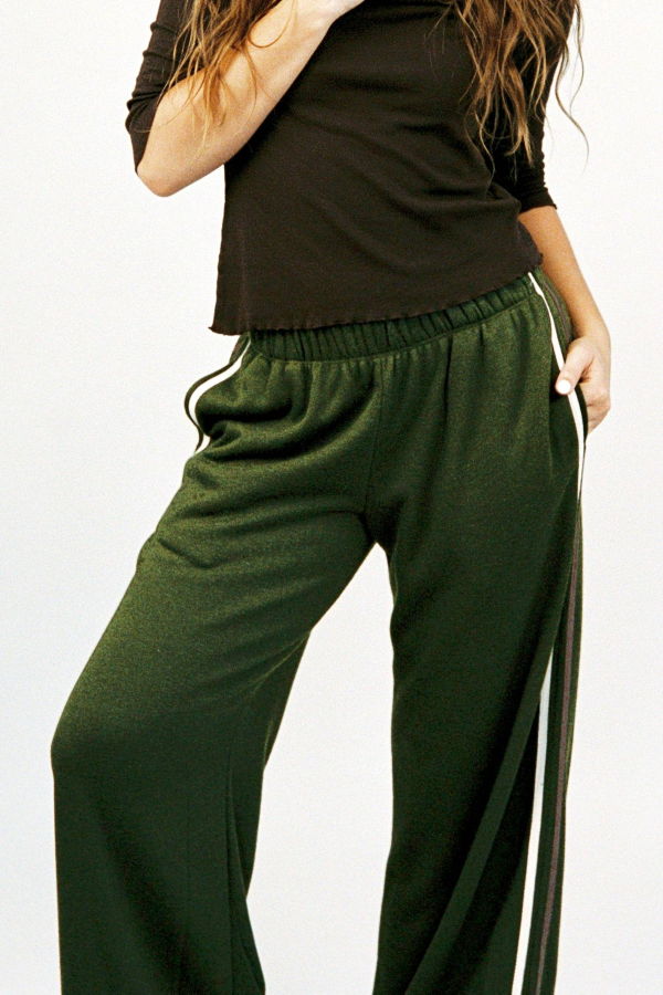 LA RELAXED Olive Fleece Track Pant