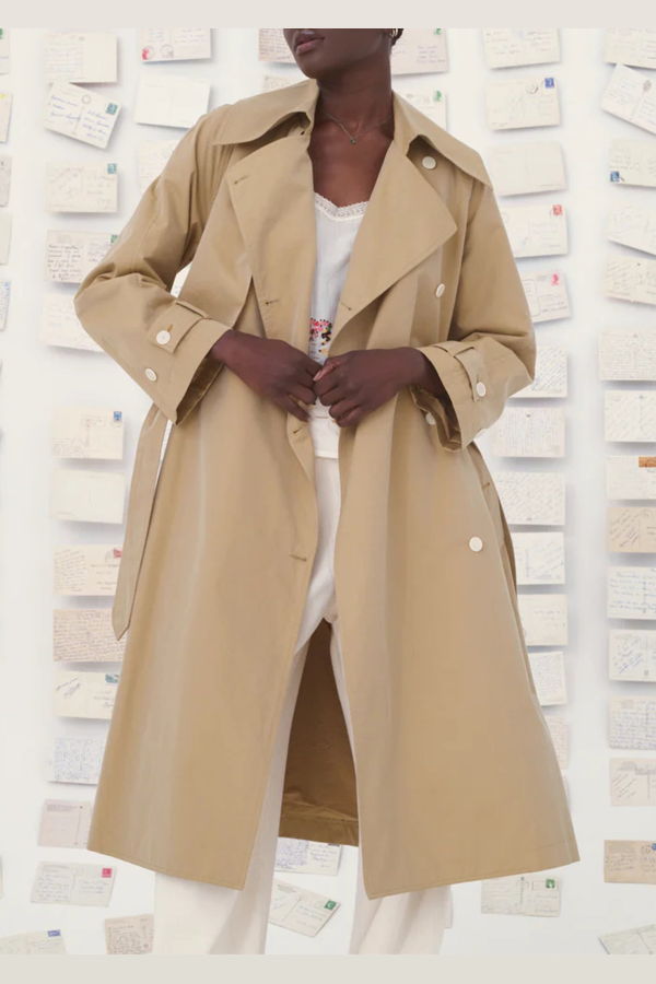 Mii Collection Jenny Trench Coat - Beige