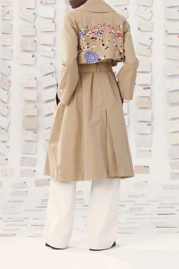 Mii Collection Jenny Trench Coat - Beige