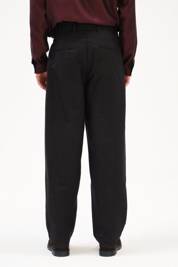Delikatessen Amsterdam Trousers in Winter Anthracite Chino from Subalpino Mill
