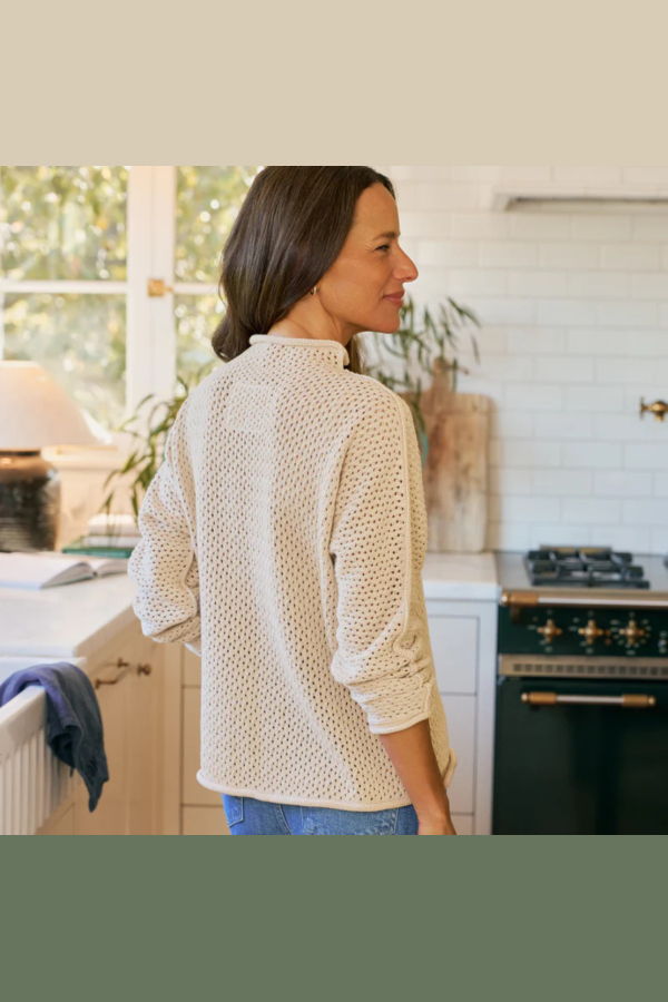 Frank & Eileen Monterey Pointelle Sweater - Sand
