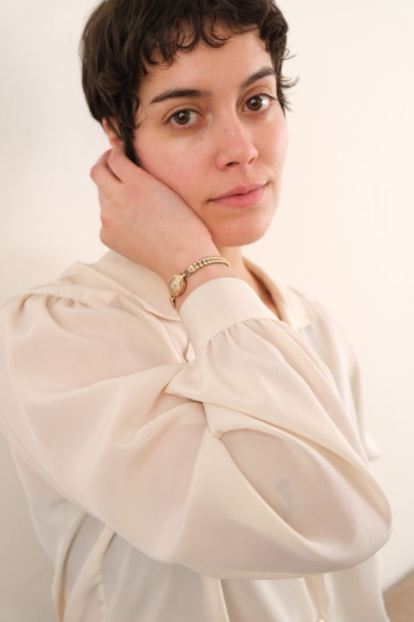 Hermine Vintage 10K Gold Filled Bulova Stretch Band Bracelet Watch