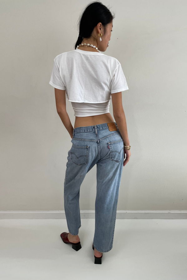 Levi's Vintage 550 Soft Faded Patched Jeans 30x28 - Light Wash Blue