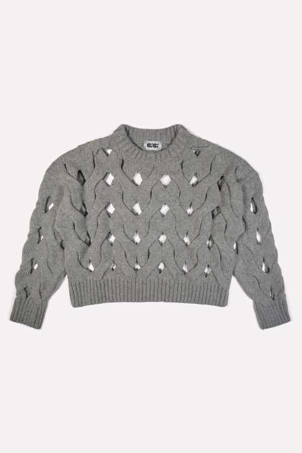 Gigi Knitwear Open Cable Sweater