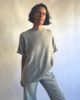 MAMÈNE Boyfriend Knit Tee - Heather Grey - Thumbnail 2