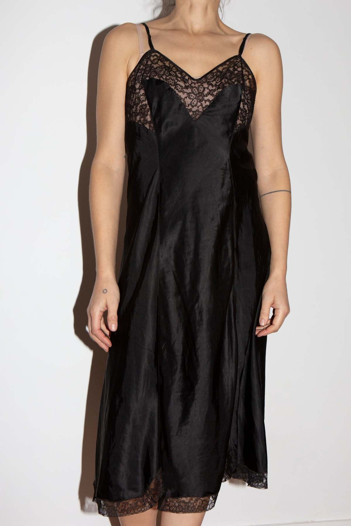 1950s Rayon Lace Slip - Image 1 of 2
