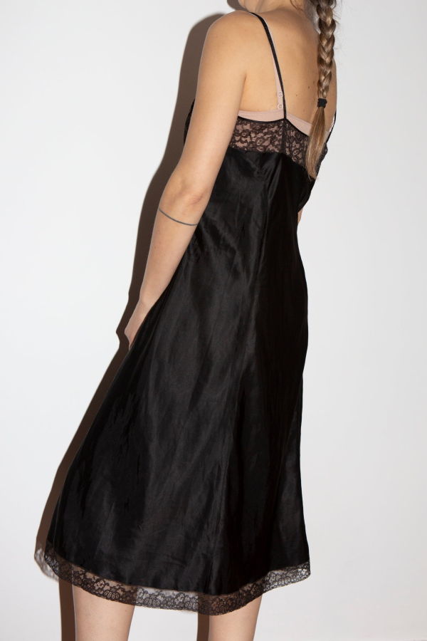 1950s Rayon Lace Slip