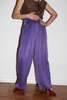 1980s Silk Trousers - Mauve - Thumbnail 1