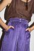 1980s Silk Trousers - Mauve - Thumbnail 2