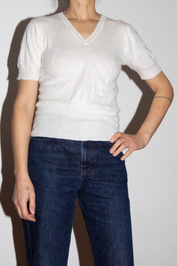 Vintage Pointelle Thermal Top