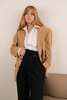 Hermine Vintage Sand Camel Hair Two Button Blazer - Thumbnail 1