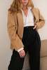 Hermine Vintage Sand Camel Hair Two Button Blazer - Thumbnail 2
