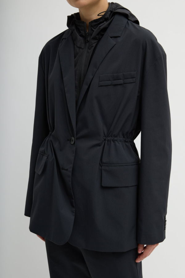 Tibi Tech Anorak Blazer - Black
