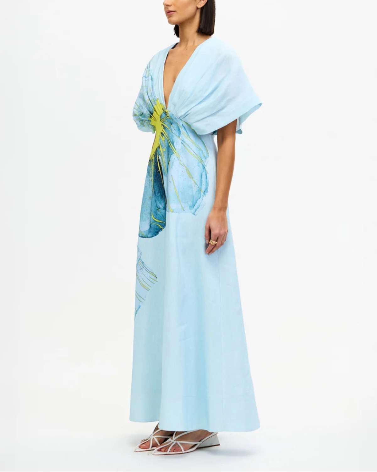 Acler Glamorgan Maxi Dress - Blue - Image 3 of 5