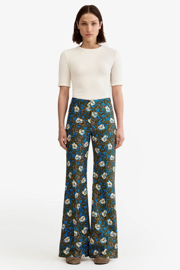 Smythe Classic Pant - Olive Floral