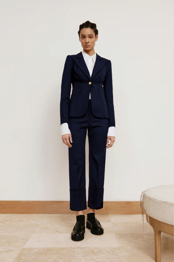 Smythe Full Back Duchess Blazer - Deep Navy