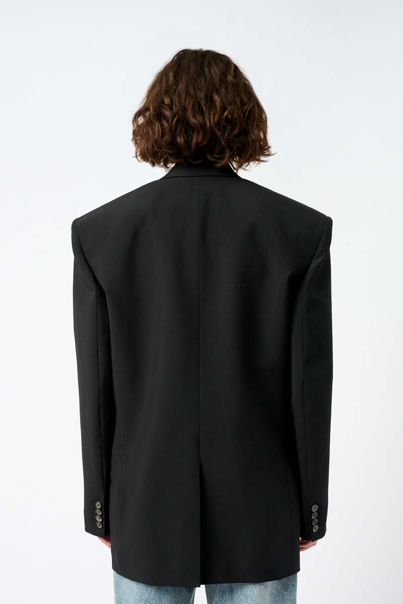 Magda Butrym The Silk and Wool-Blend Satin Blazer