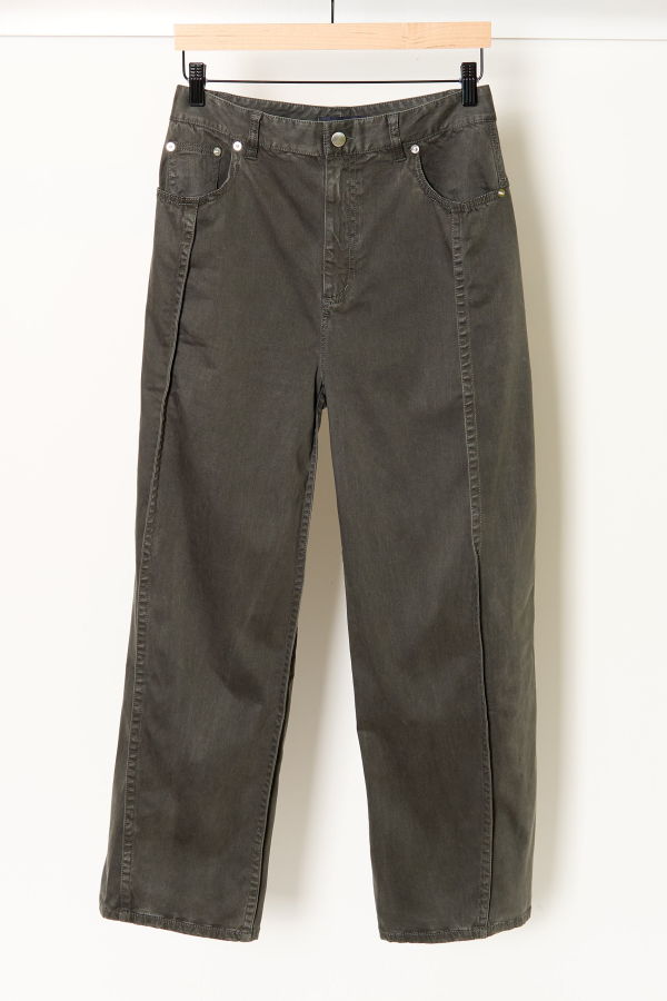 Tibi Twill Tuck Pants - Grey