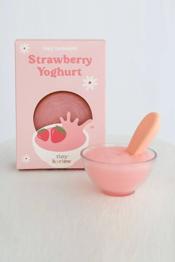 Tiny Harlow Tiny Tummies Strawberry Yogurt Bowl Toy Accessory