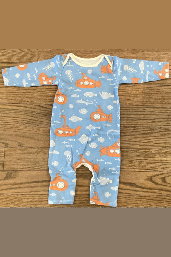 KIDS Winter Water Factory Submarines Long Sleeve Romper