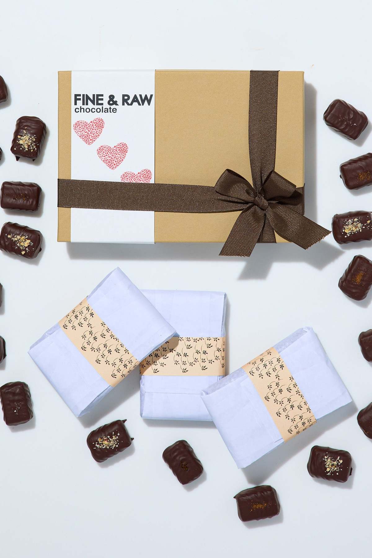 FINE & RAW Valentine's 24 Piece Truffle Gift Set Chocolate - Image 1 of 5