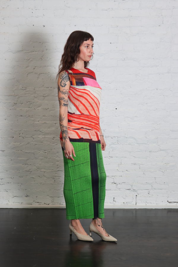 Pleats Please by Issey Miyake City Collage Dress