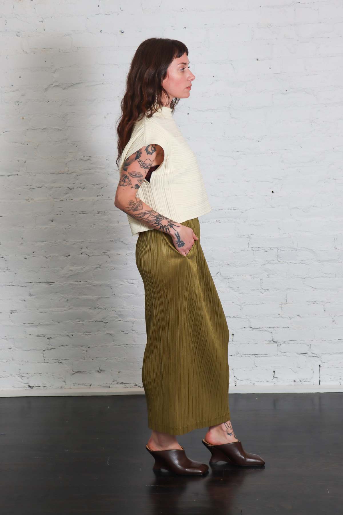 Pleats Please by Issey Miyake Crepe Knit Shirt - Image 4 of 5