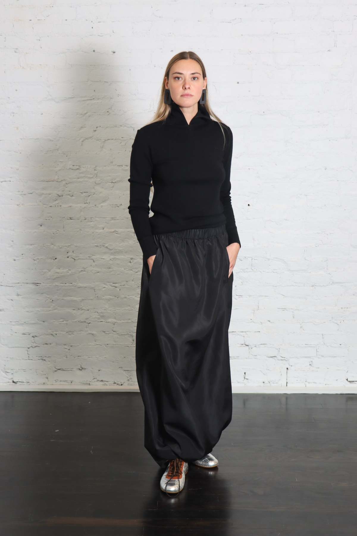 6397 Quarter Zip Turtleneck Sweater - Black - Image 6 of 7