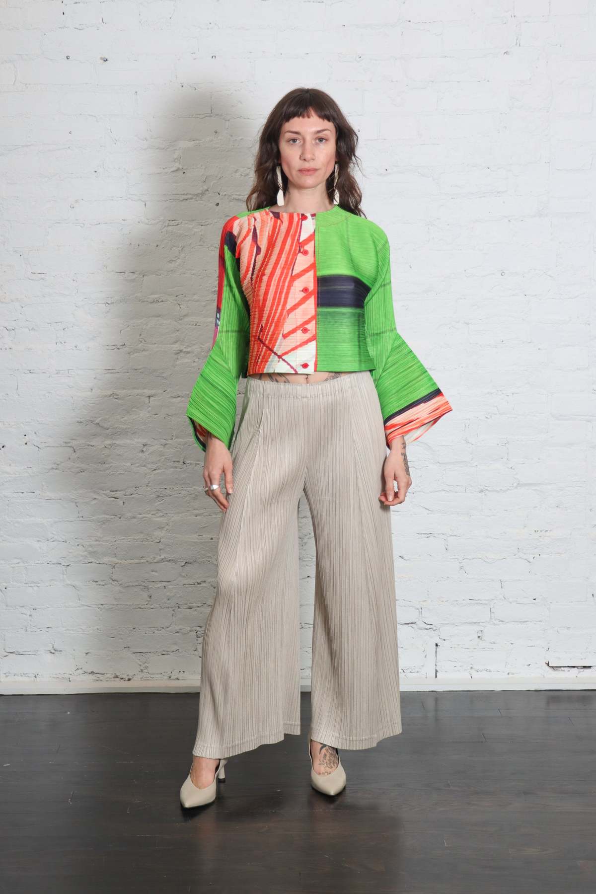 Pleats Please by Issey Miyake Thicker Bottoms 1 Pants - Greige - Image 1 of 7