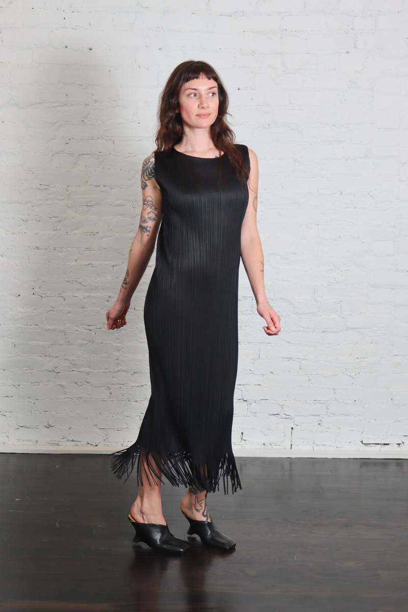 Pleats Please by Issey Miyake Wave Fringe Dress